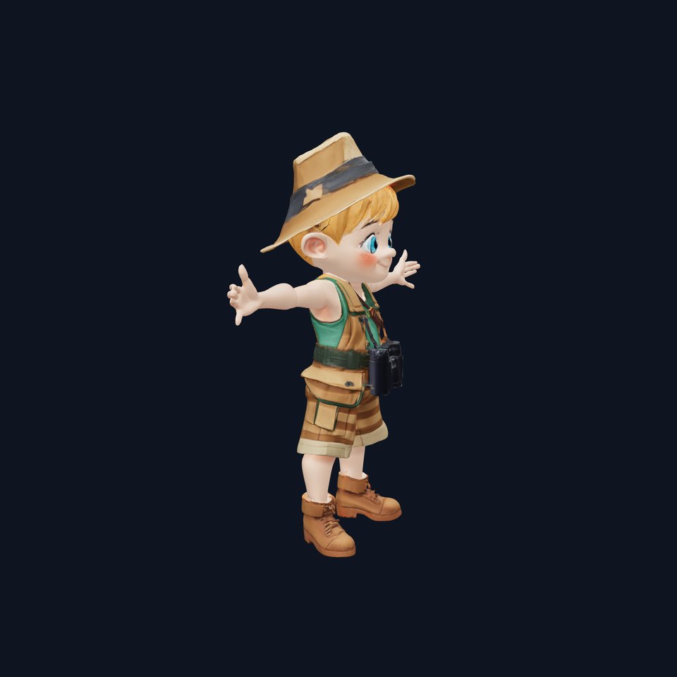 Explorer Kid Adventurer model pack